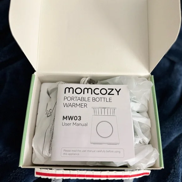 NWT Momcozy Portable Bottle Warmer, Green & White, MW03 - Picture 8 of 9
